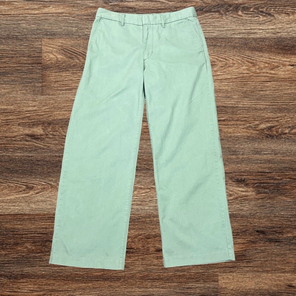 Levis Baggy Trousers Womens 27x29 (Fits 30x29) Sage Green 100% Cotton Wide Leg